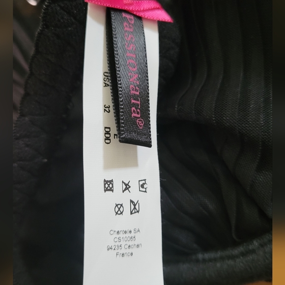 Passionate by Chantelle Bra & Panty Set Size 32DDD & Medium Black NWT - Picture 9 of 10